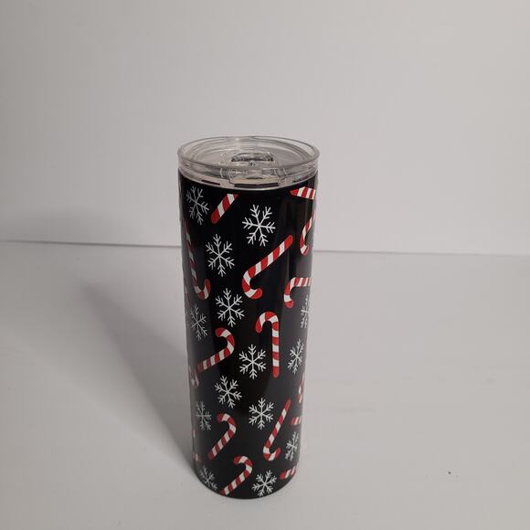 20oz Thermal Cup with Candy Cane & Snowflake Design - Picture 10 of 13